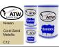 Preview: Nissan, Coral Sand Metallic, C12: 500ml Lackdose + 500ml Klarlack + 250ml Härter - Set, von ATW Autoteile West.